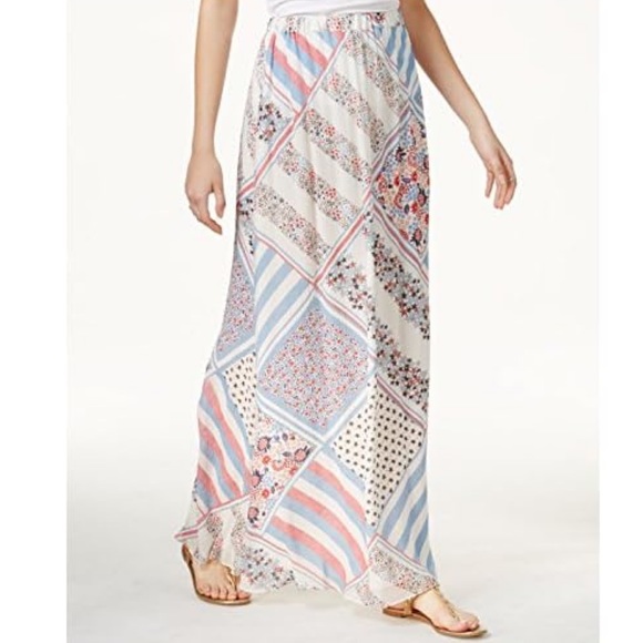 HTF Tommy Hilfiger x Gigi Hadid Pure Silk Printed Maxi Skirt NEW! - Picture 12 of 14